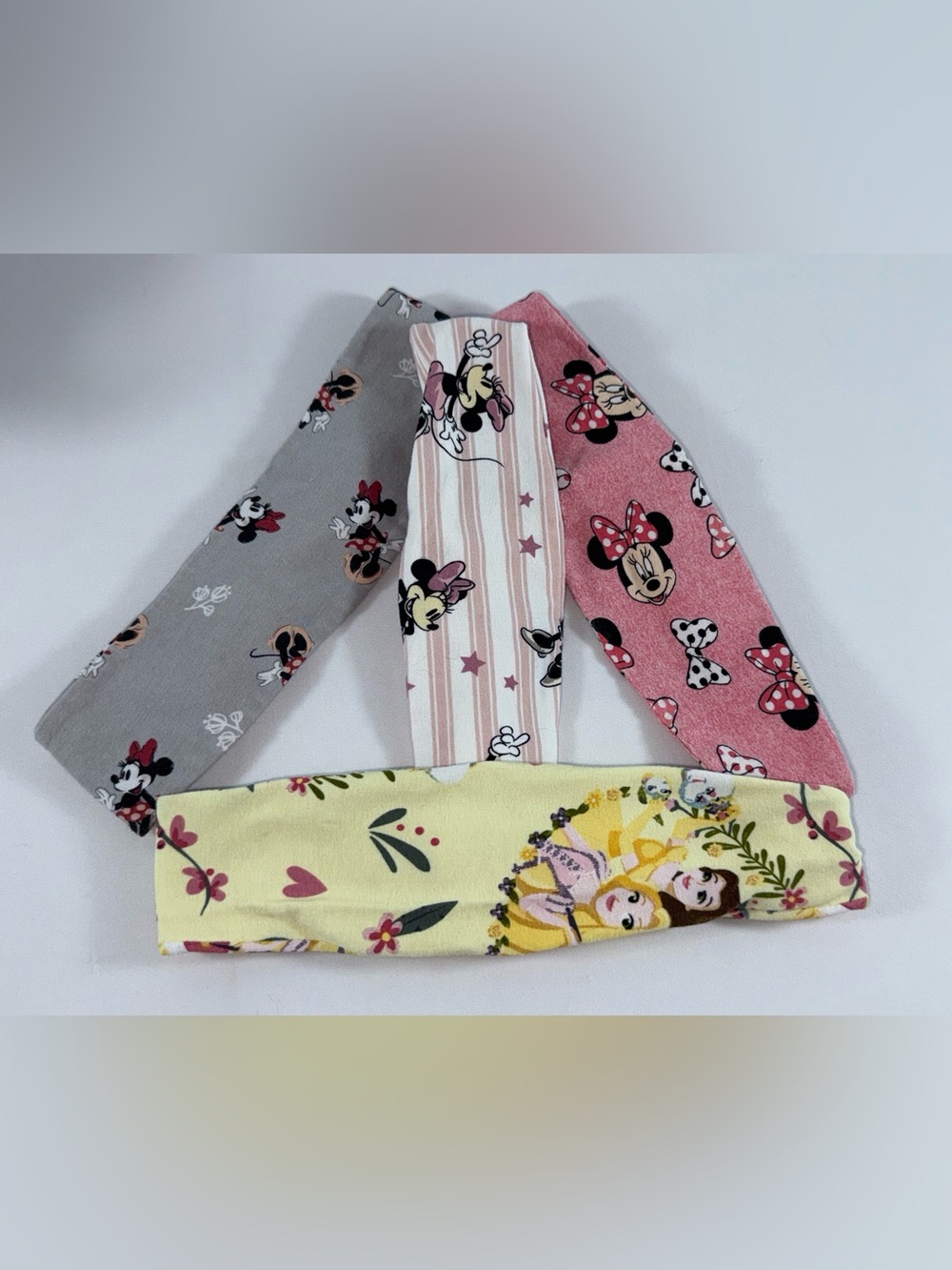 Disney Minnie Mouse & Disney Princess 4-Piece Handmade Stretchy Fabric Headbands